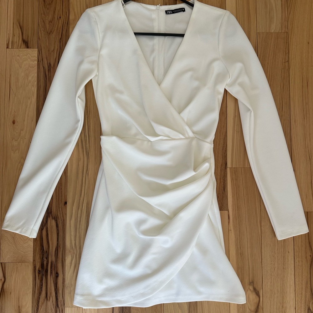 Elegant White Wrap Dress